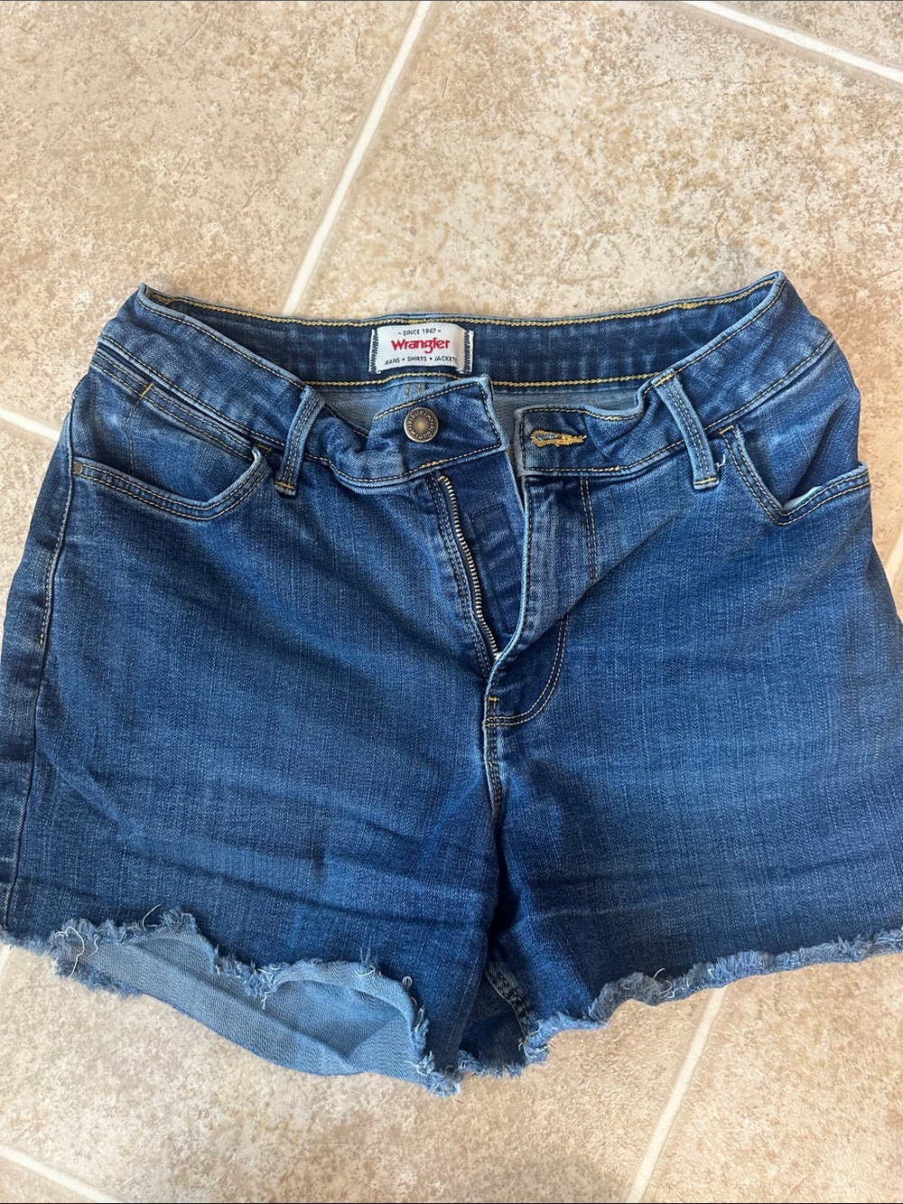 Wrangler Women's Medium Blue Denim Cutoff Shorts